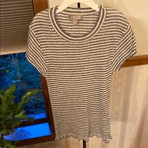 J. Crew Blue and White Tee